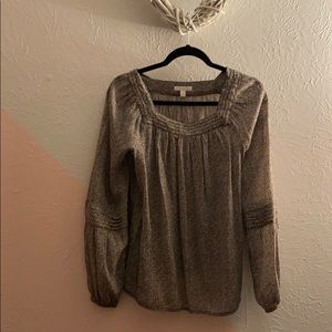 Lauren Conrad sheer long sleeve blouse